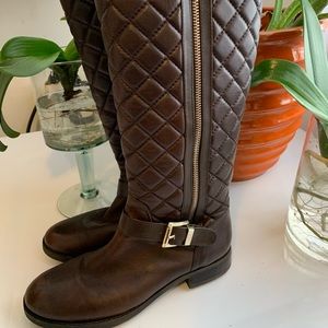 Vince Camuto Fredrica Fudge Brown Quilted Boots